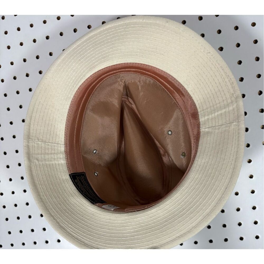 Eddie Bauer Vintage Safari Fedora Bucket Hat Canvas Made In Usa Size L View 6